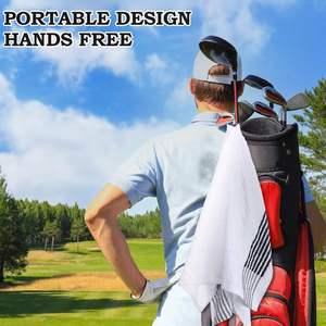 Toallas de camping estilo caddy de algodón y poliéster personalizadas al por mayor para golf - Product Image 6