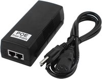 48V 0.5A 24W POE Ethernet CCTV Cámara IP NVR Router Switch LAN Fuente de alimentación del teléfono 2 puertos 10/100Mbps Adaptador de corriente del inyector POE