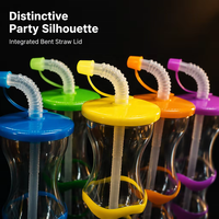 Gobelets en plastique de qualité alimentaire de 500 ml avec logo personnalisé, options d'impression multiples, origine Chine, pour les fêtes