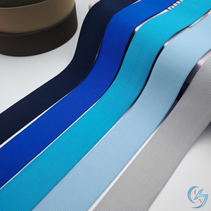 Vente en gros stock de bandes élastiques tricotées pour la couture haute ténacité polyester 2-5cm options blanches et noires bandes élastiques très vendues - Product Image 2