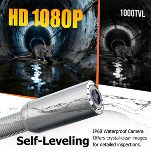 Telecamera <span class=keywords><strong>per</strong></span> Ispezione Tubi con Schermo IPS da 9 Pollici, Autolivellante, Apertura 512Hz, DVR 32GB, Video 1080P, <span class=keywords><strong>Endoscopio</strong></span> <span class=keywords><strong>per</strong></span> Condutture - Product Image 3