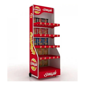 Cửa hàng bán lẻ Multilayer kẹo Snack kim loại <span class=keywords><strong>Rack</strong></span> hiển thị khoai tây chiên thực phẩm bánh quy Tầng Kệ trưng bày - Product Image 3