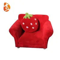 Cute Strawberry Sofa for Preschool Kids, PU Leather