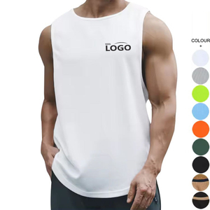 Nouveau design Débardeurs pour hommes coupe oversize, pour le sport, à grandes emmanchures et côtés ouverts, séchage rapide, extensibles, style stringer - Product Image 1