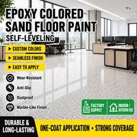 Revêtement de sol époxy auto-nivelant imperméable à haute performance pour entrepôts, effet marbre liquide, couleur sable
