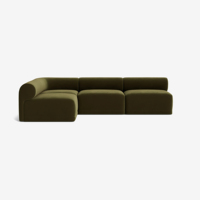 Canapé d'angle moderne de luxe en tissu, confortable et rembourré, pour salon - Offre spéciale - Longueur totale indiquée