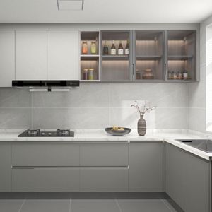 Ensembles d'armoires de cuisine en bois massif d'usine Armoires de cuisine Armoires de cuisine modernes prêtes à assembler - Product Image 2