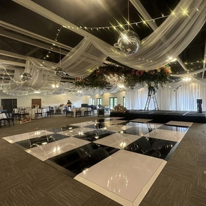 Pista de baile de madera móvil de Venta caliente en suministros de fiesta en blanco y negro - Product Image 2