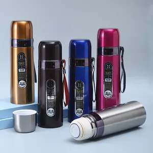 Baixo Preço Thermoses Bullet Garrafa Com Corda 304 Aço Inoxidável Vacuum Bullet Flask Com Tampa Da Imprensa Logotipo Personalizado