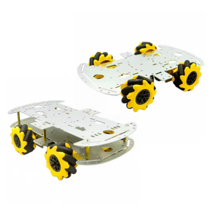 Chasis de Coche con Ruedas Mecanum de Aleación de Aluminio, Chasis de Coche 4x4 con Tracción en las Cuatro Ruedas, Coche Inteligente con Evitación de Obstáculos Ultrasónica DIY - Product Image 1