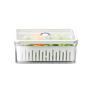 Vacuum Sealed Food Storage Box Rectangle Clip On Lid For Fruits Vegetables Freezer Kitchen Use - Product Image 5