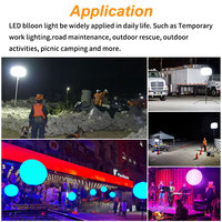 Ballon lumineux LED à changement de couleur RGB personnalisé, IP65, portable, pour le camping en plein air, les fêtes, les événements, avec trépied