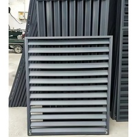 Armoire à persiennes en aluminium gris foncé intégré, volet de ventilation décoratif, couvercle métallique pour équipement de climatisation domestique