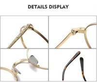 Lunettes de vue de qualité supérieure en gros, style européen Gafas Negras, monture optique en titane, style Vogue rétro