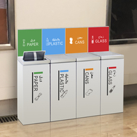 Poubelle publicitaire en acier pour l'intérieur, personnalisée, pour les sites touristiques ou les aéroports, 13 gallons