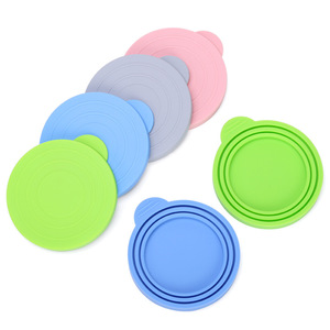 Couvercles réutilisables en silicone pour boîtes de conserve d'aliments pour animaux de compagnie, couleurs rose vif, bleu, gris, vert, pour le stockage des aliments pour chats et chiens - Product Image 5