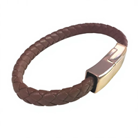 Bracelet en Cuir Câble de Données 20cm 22.5cm ou Sur Mesure USB 2.0 3.0 Ligne de Charge Rapide pour Téléphone Micro iOS Type C