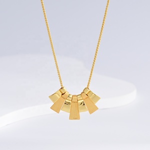 Collier personnalisé de luxe en argent sterling 925, prix d'usine, style hip hop western, pendentif géométrique unique, création de designer. - Product Image 1