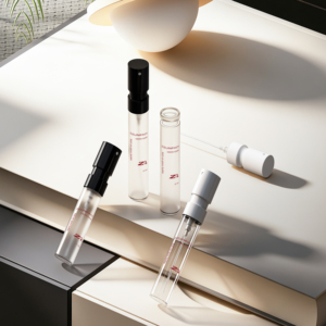 맞춤형 로고 유리 향수 분무기 미니 스프레이 병 여행용 사이즈 1.5ml/2ml/2.5ml 리필 가능 스킨케어 세럼 OEM 공급업체 - Product Image 5