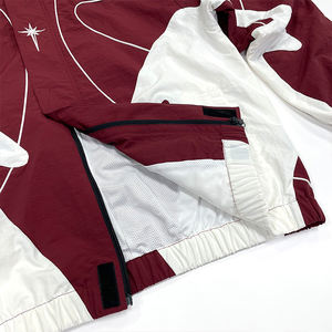 سترة واقية من الرياح مخصصة من البوليستر/القطن مع طباعة وتصميم مرقع، ملابس الشارع الشتوية الطويلة والفضفاضة بوزن 100 جرام - Product Image 5