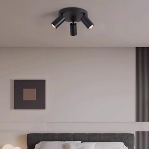Modern White Black Aluminum <b>Surface</b> <b>Mounted</b> Adjustable Multi-Angle Rotation <b>LED</b> Spotlights 3-<b>Light</b> Ceiling Fixture IP44 - Product Image 4