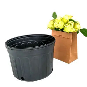Wholesale Supplier Black Recycled Pp Flower Tree Planter 2 Gallon Plastic Plant Pot