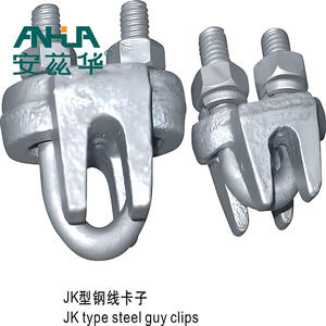 Clips de haubanage galvanisés à chaud câble métallique et pinces de câble électrique boulon <span class=keywords><strong>en</strong></span> <span class=keywords><strong>U</strong></span> matériel de ligne de <span class=keywords><strong>poteau</strong></span> accessoire d'alimentation - Product Image 4