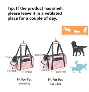 Bolsa de Transporte Plegable para Gatos Pequeños, de Tela Oxford, Tipo Bandolera para Viajes al Aire Libre - Product Image 3
