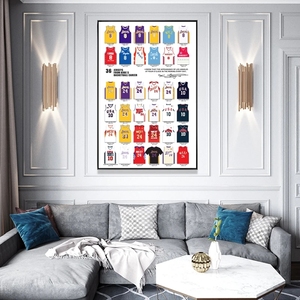 Quadro su Tela con 36 Maglie da Basket <span class=keywords><strong>di</strong></span> Kobe, Dipinto Astratto Graffiti Street Art - Product Image 4