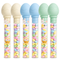 Tubes en plastique transparents de qualité alimentaire pour décoration de fête, avec couvercle, pour bonbons, sucettes et chewing-gum