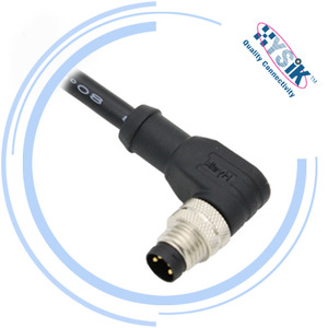 Conector Macho de 90 Graus M8 com Fio para Atuador de Válvula - Product Image 3