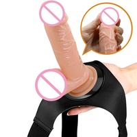 PRETTY LOVE Dildos con Correa Ajustable, Juguetes Sexuales para Estimulación Anal y del Punto G, para Mujeres, Parejas y Lesbianas