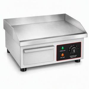 Commercial 1500W Electric <b>Flat</b> <b>Top</b> <b>Griddle</b> Professional Stainless Steel Countertop <b>Griddle</b> Machine for Restaurant Kitchen - Product Image 1