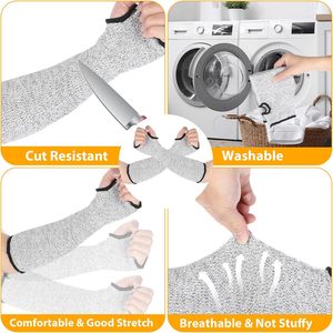 Mangas Resistentes a Cortes, Protectores de Brazos Suaves, Mangas de Seguridad <span class=keywords><strong>para</strong></span> Brazos, Protectores de Brazos <span class=keywords><strong>para</strong></span> Mordeduras, Jardinería, Cocina, Trabajo Agrícola - Product Image 5