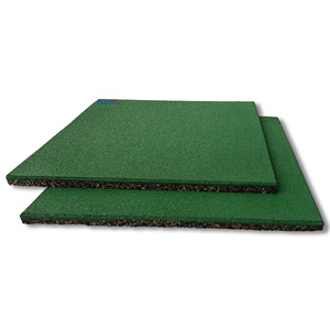 Gran oferta de fábrica, 20 "x 20" x 3/4 ", azulejo de goma resistente, alfombrilla roja antideslizante a prueba de intemperie <span class=keywords><strong>para</strong></span> parque infantil, gimnasio al aire libre - Product Image 6