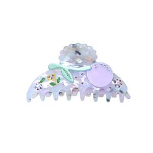 Nuevo estilo Fairy Bling Rhinestone Aura Acetato Aniversario diario San Valentín Regalo de Navidad Flor de concha fresca Garra para el cabello - Product Image 2