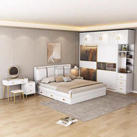 Juego de Dormitorio Love Zone de Madera Sólida Ecológica y Duradera 2024, Moderno y Personalizable, Tamaño King y Queen, para Uso en Hoteles y Apartamentos