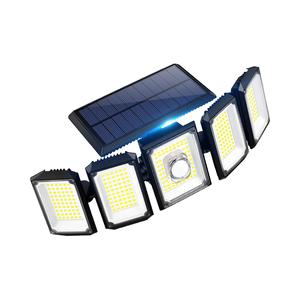 Thiết kế hiện đại ngoài trời năng lượng mặt trời dẫn đèn an ninh với cảm biến chuyển động & điều khiển từ xa IP65 góc rộng 5-đầu năng lượng mặt trời đèn sàn - Product Image 1