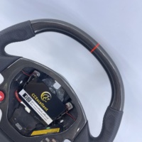 Volant en fibre de carbone noir brillant de haute qualité CCExcellent avec cuir perforé pour Ferrari F430