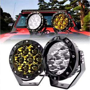 Nouveau projecteur de travail LED 5 pouces de haute qualité 35W 9-32V pour Jeep et camion, feux de conduite LED auto en aluminium blanc/ambre - Product Image 5