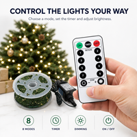 Guirlandes lumineuses LED pour sapin de Noël à basse tension avec télécommande et 8 modes d'éclairage