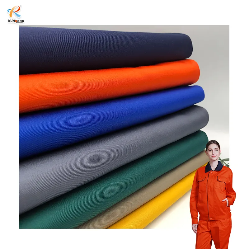 Rundong – tissu personnalisé, uniforme de sécurité en poly sergé, vêtements de travail, tissu spandex en coton et polyester