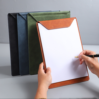Organizador de papel A4 Portapapeles de escritura de negocios Tableta de escritura Portapapeles A4 Carpeta de archivos de cuero PU Administrador Tablero de firmas