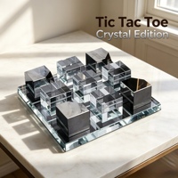 Échiquier en cristal de haute qualité, modèle géométrique, forme spéciale, design unique, échiquier en cristal XO