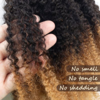 Harga pabrik kualitas tinggi rambut Afrika mengepang 27,1B,27 rambut manusia sambungan putar mikro Kinky dengan rambut manusia