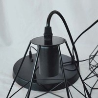 Plafonnier industriel suspendu avec nuances métalliques, 3 en 1, style vintage, offre spéciale