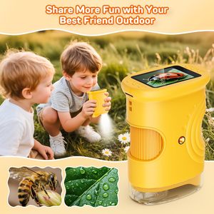 Microscope électronique numérique éducatif pour tout-petits, grossissement 1000X, mini microscope de poche, jouets à lumière LED pour filles et garçons, anniversaire - Product Image 5