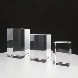Eer Van Kristal Hete Verkoop Fabriek Helder Glas K9 Graveren Geschenk Crystal Cube Bruiloft Gunsten