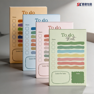 Blocs de notas personalizados SK, coloridos, con listas de tareas, organizadores de notas adhesivas con sección de fecha y notas. - Product Image 1