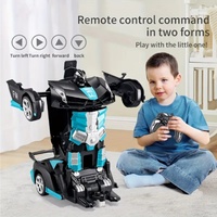 Coche de Control Remoto de Juguete, Transformable, Coche de Policía RC, Resistente a Impactos, Regalo para Niños, Juguete Radiocontrolado